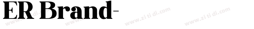 ER Brand字体转换